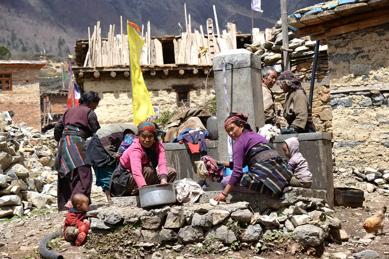 Washing Clothes in Upper Dolpo
