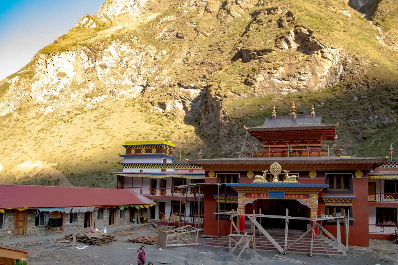 Newly build monastery in Tsum Valley