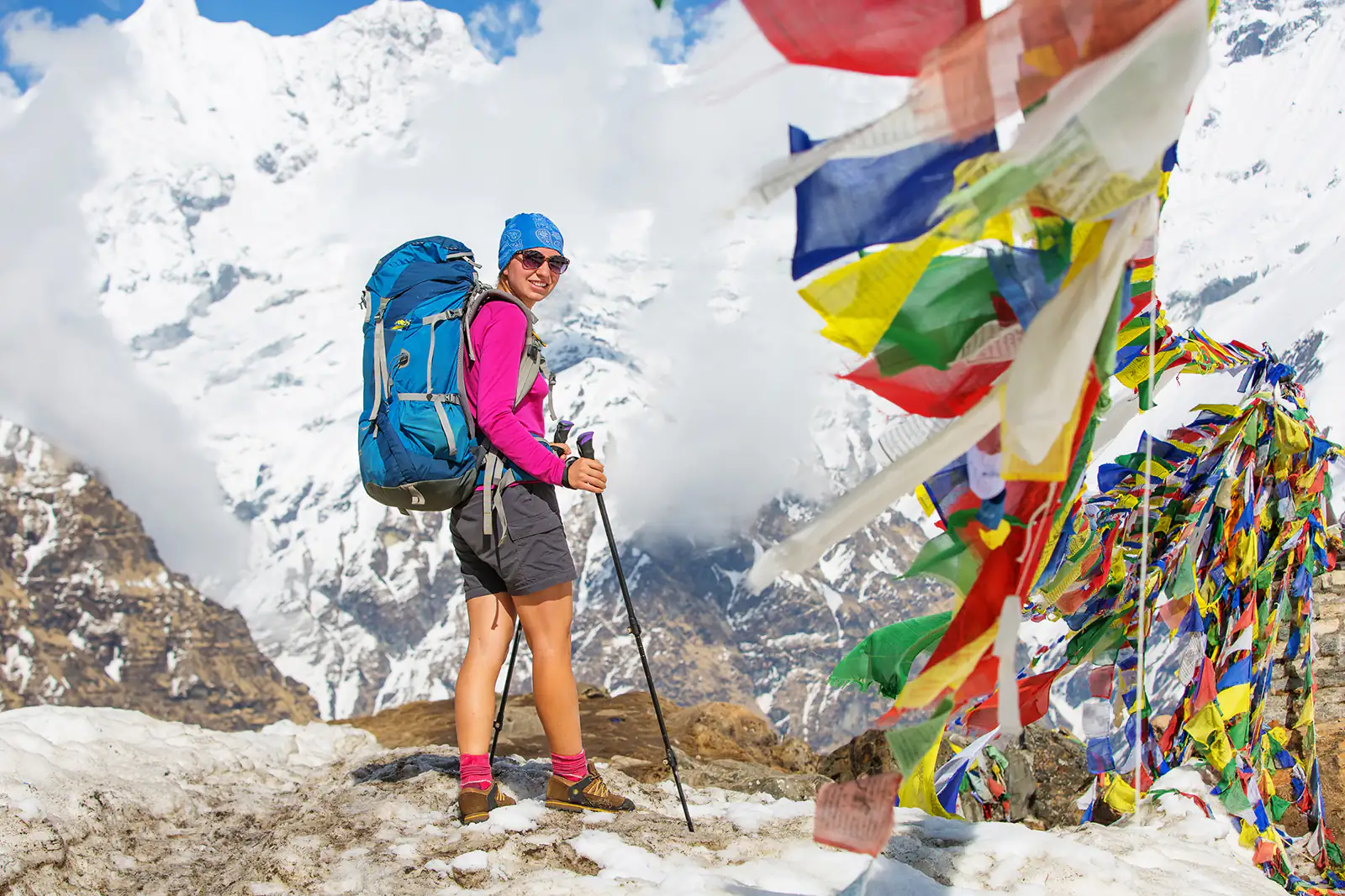 Trekker in Annapurna Circuit -- Breathtaking Trekking to do in Nepal