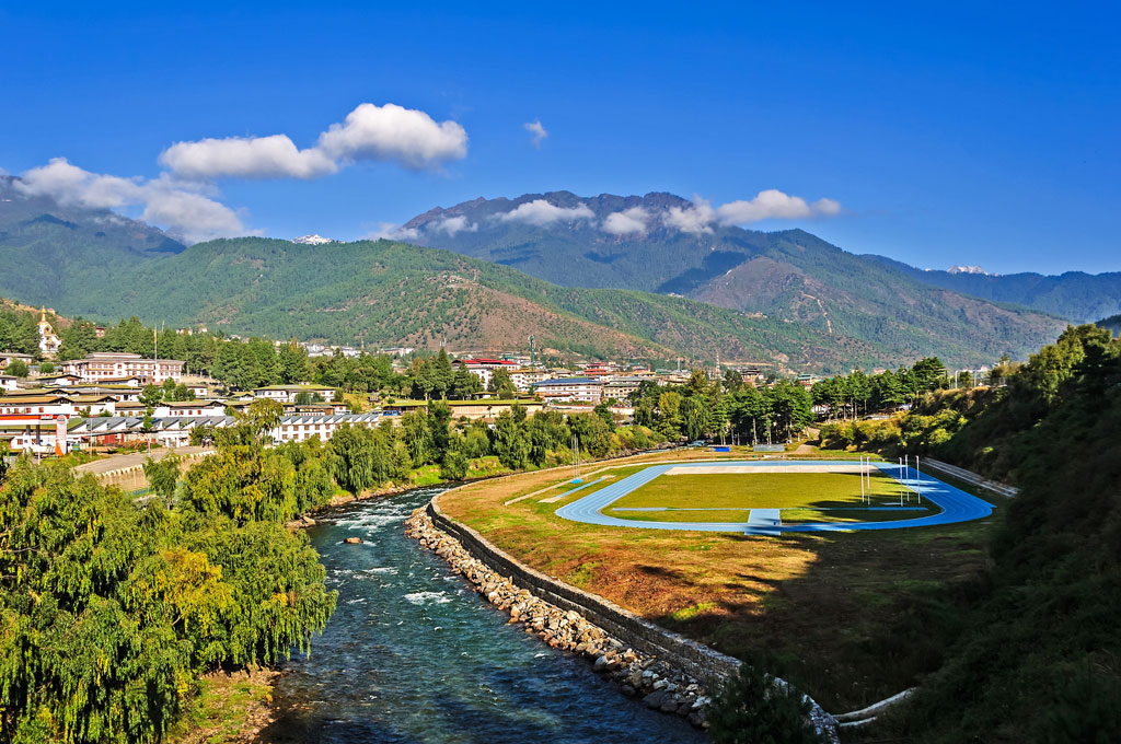 View of Thimphu, Thimpu City, Capital of Bhutan