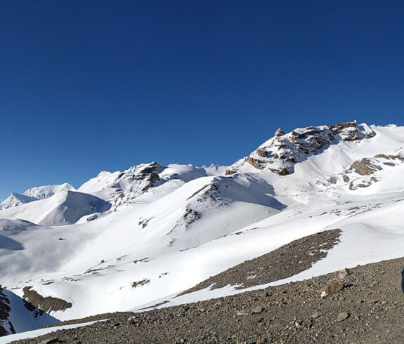 At the top of the Thorong La