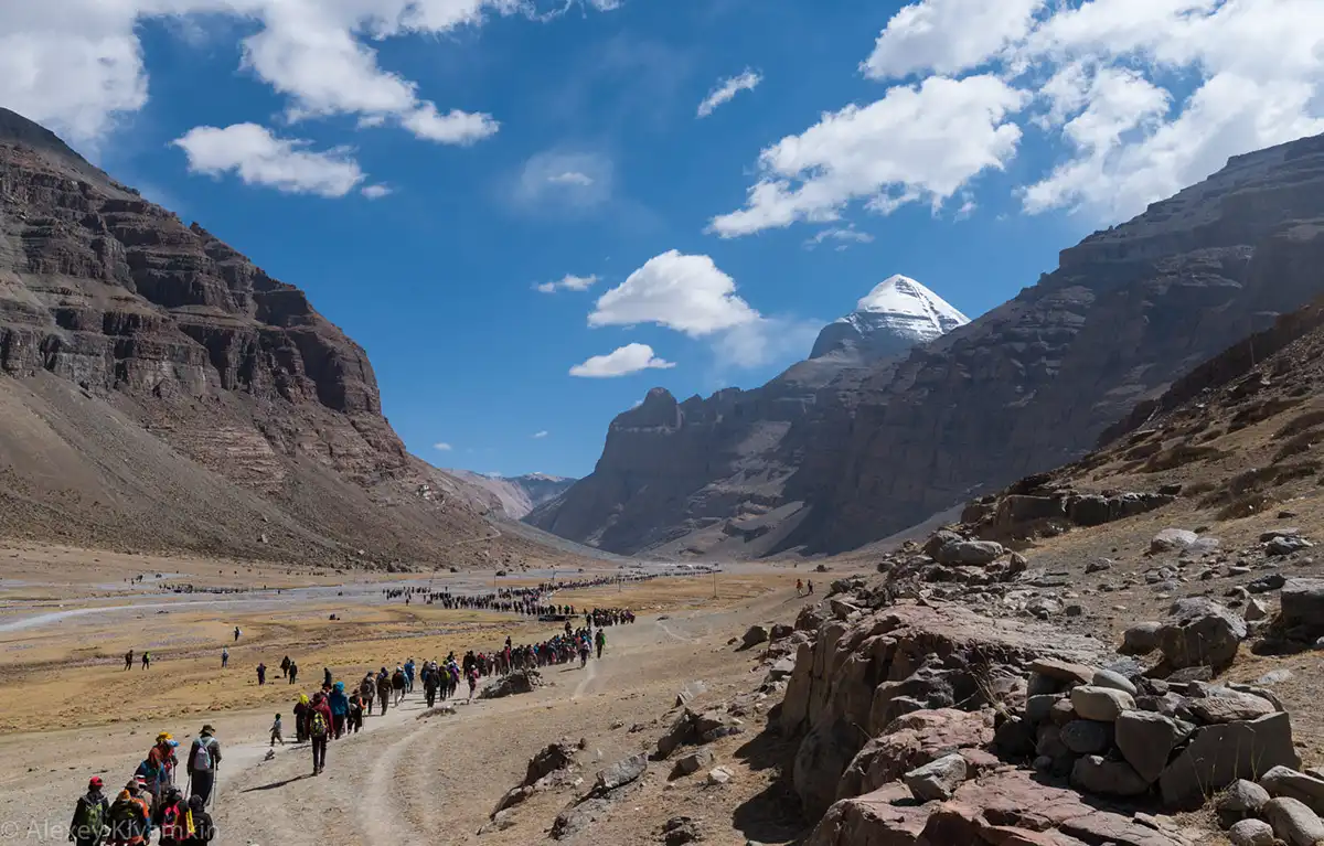 Mount Kailash Kora is pilgrimage walk around Tibet's most sacred mountain.This walk is high (crossing passes up to 5,630m).
