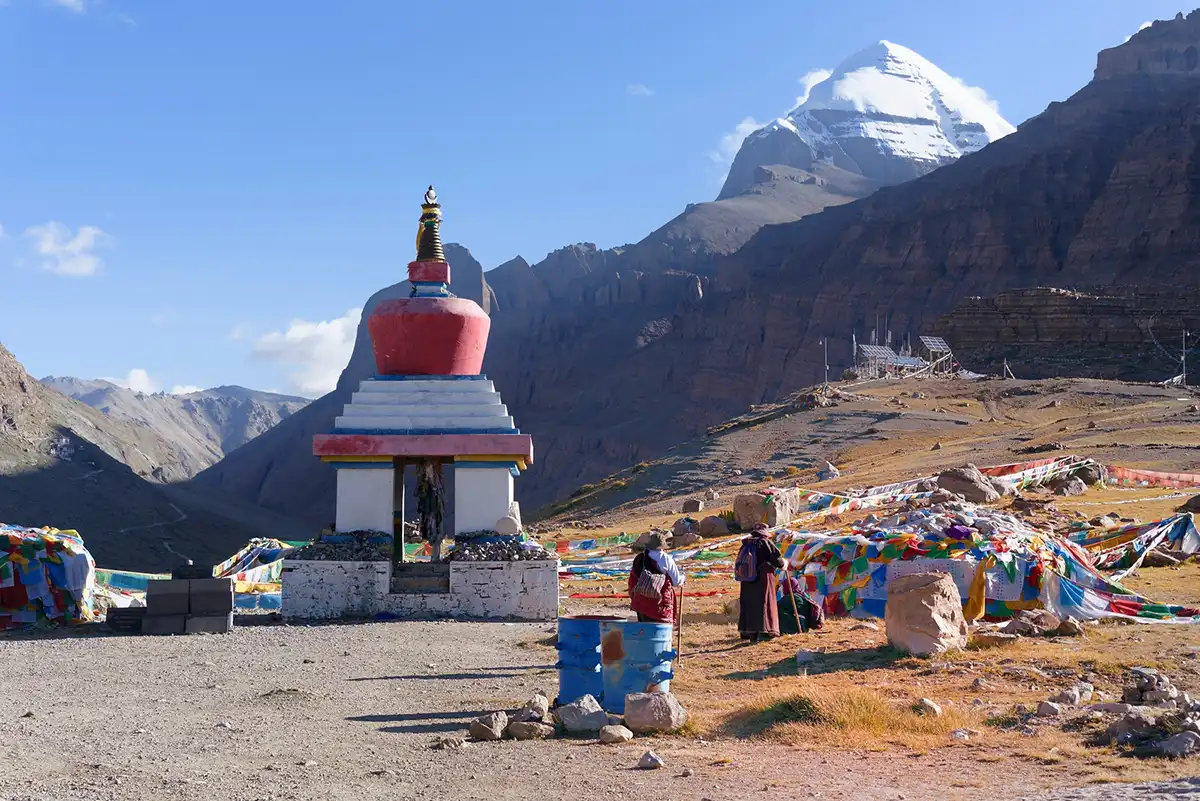 Pilgrims at Mount Kailash