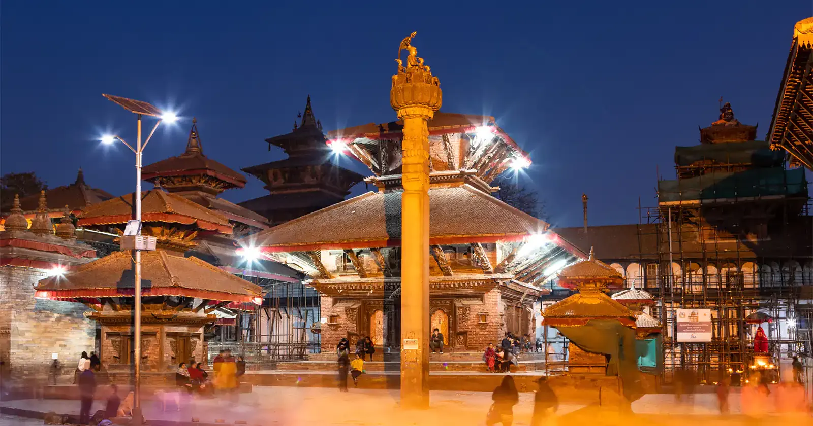 Kathmandu Durbar Square at night