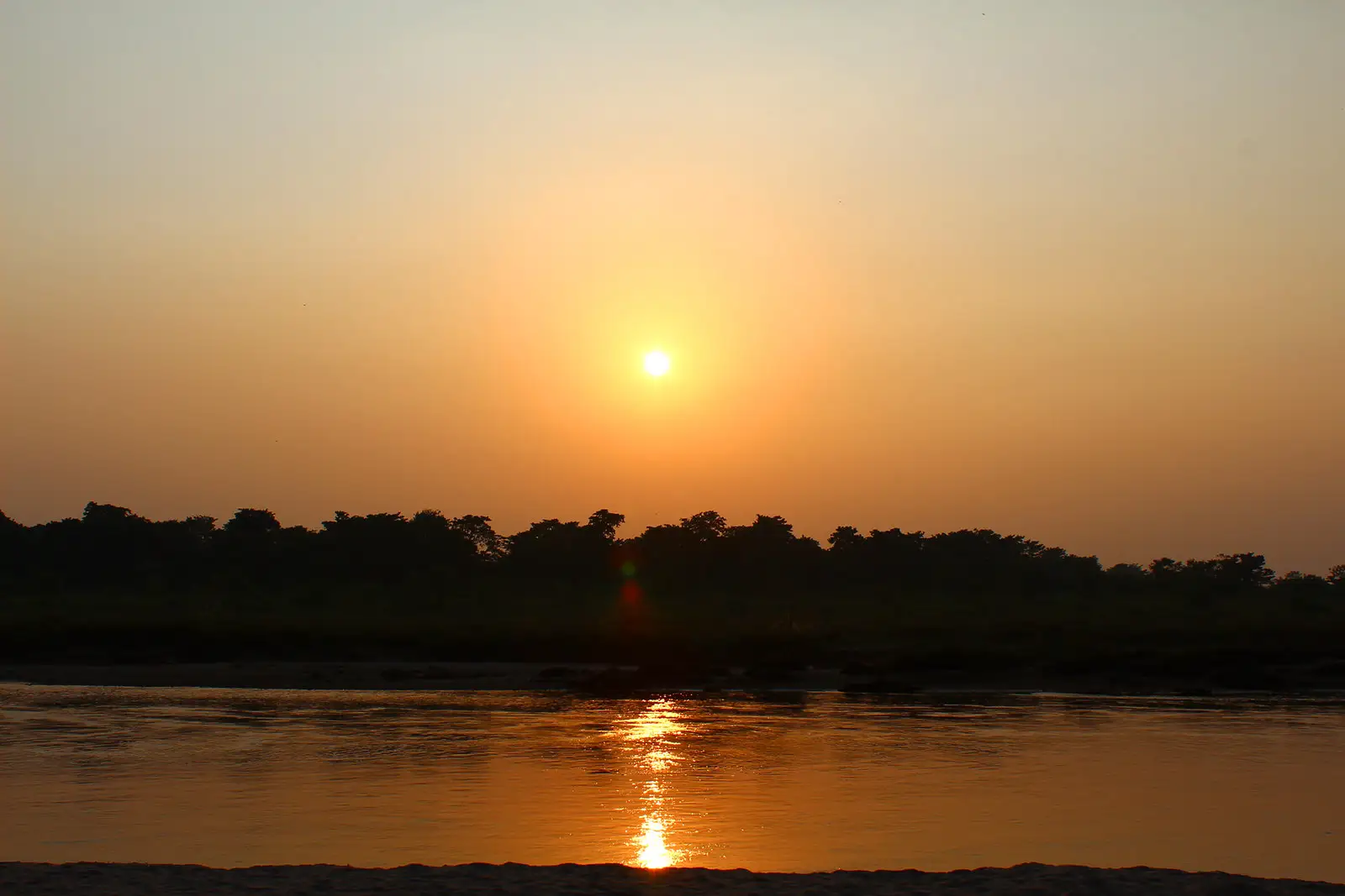 Sunset view from Sauraha