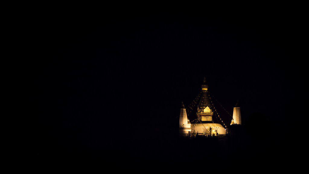 Swayambhunath Stupa at night