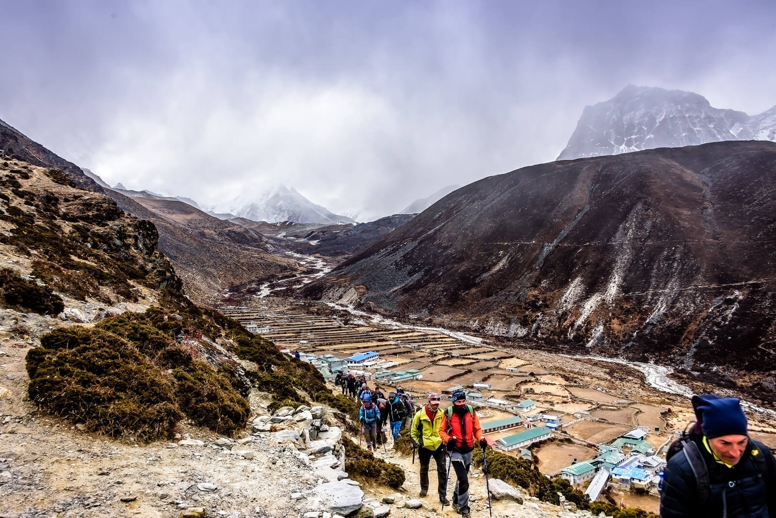 Trekkers on the way - Everest Base Camp Trek in 2023