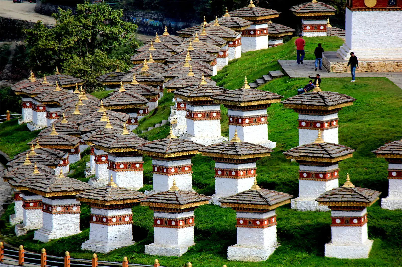 Chortens at Dochula Pass - Bhutan ranked as the world's second best destination in 2023