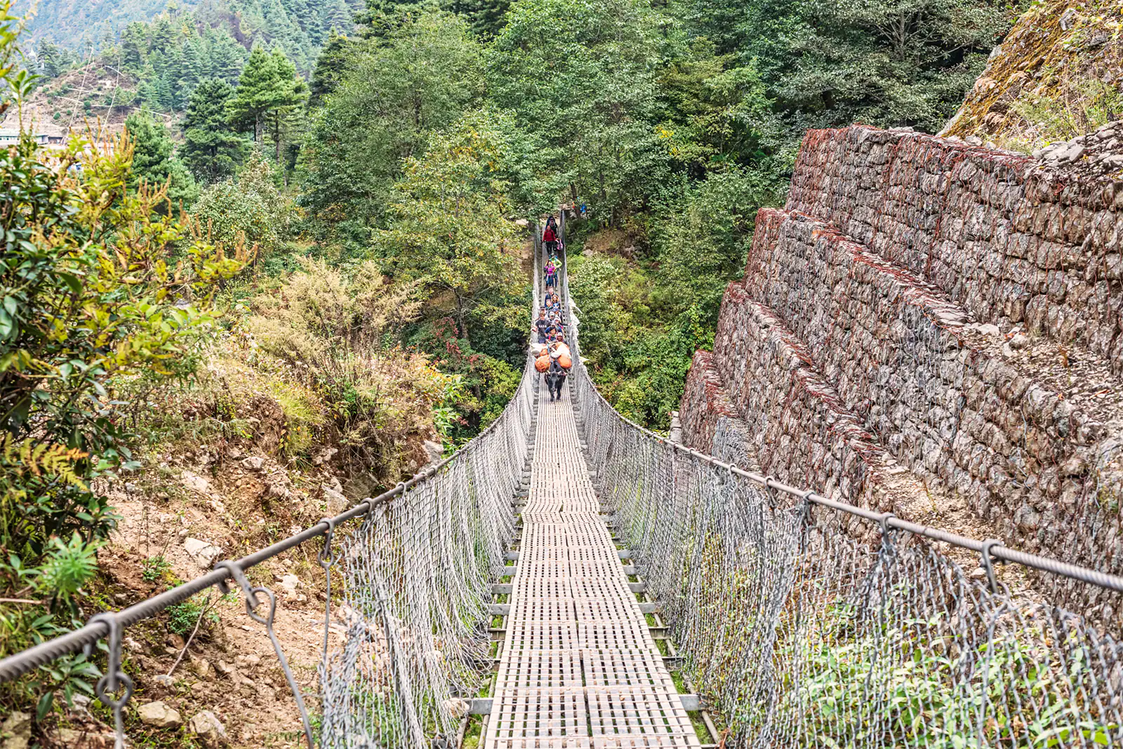 Hanging bridge near Lukla