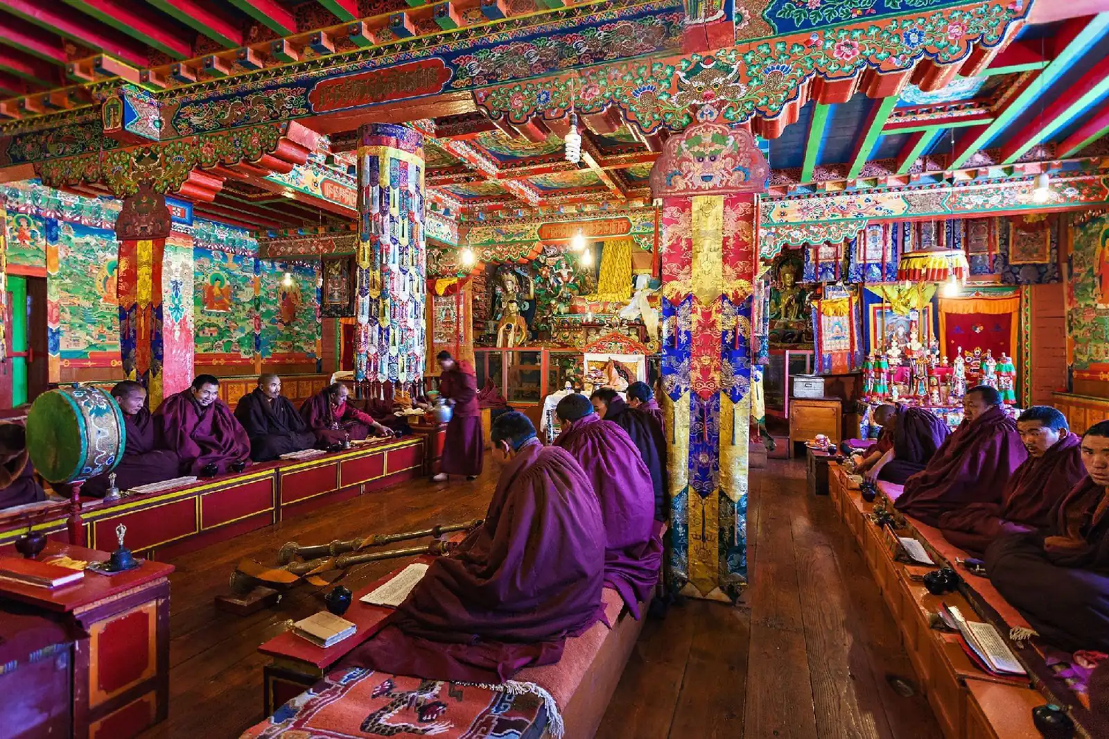 Inside Tengboche Monastery