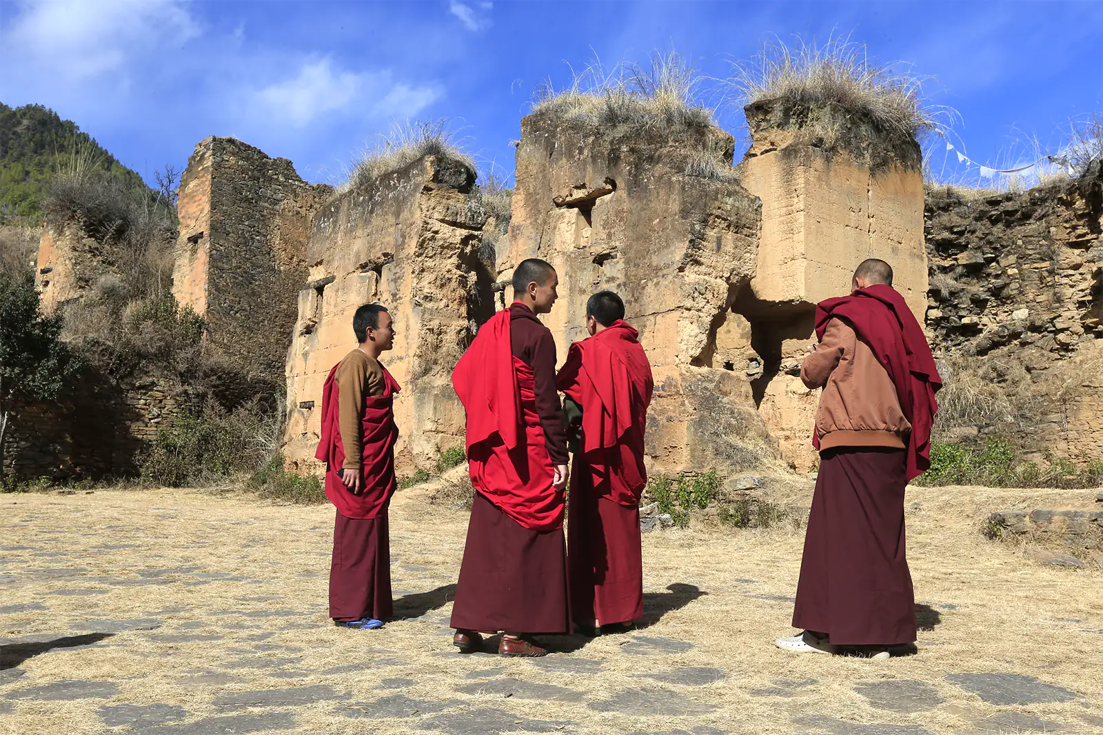 Monk at Drukgyal Dzong