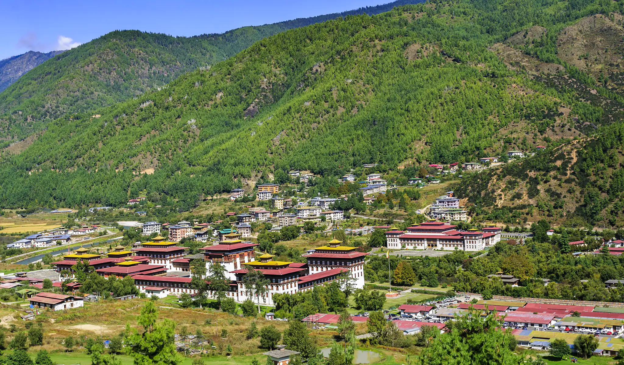 View of Thimphu, Capital of Bhutan, Supreme court and it's surrounding