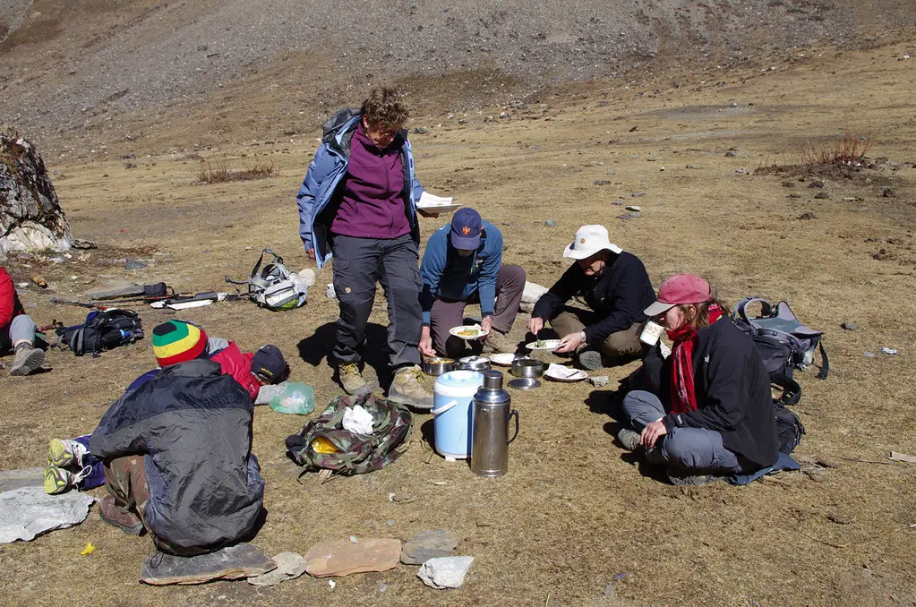 Meals during the trek