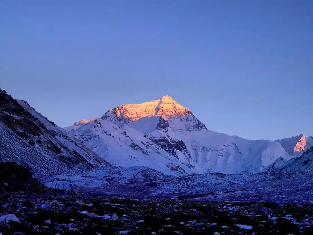 Sunset View of Mount Everest from Rongbuk Monastery