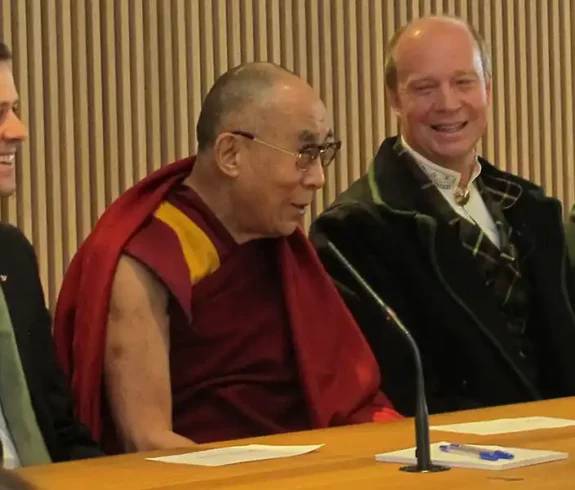 Dalai Lama with foreigners