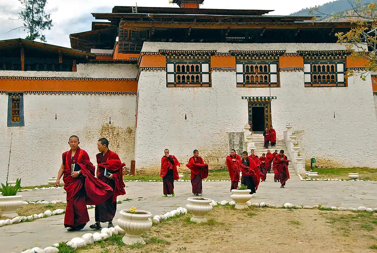Simtokha dzong Monks