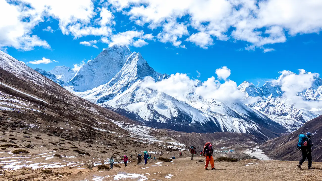 Some Trekkers on their way to Lobuche