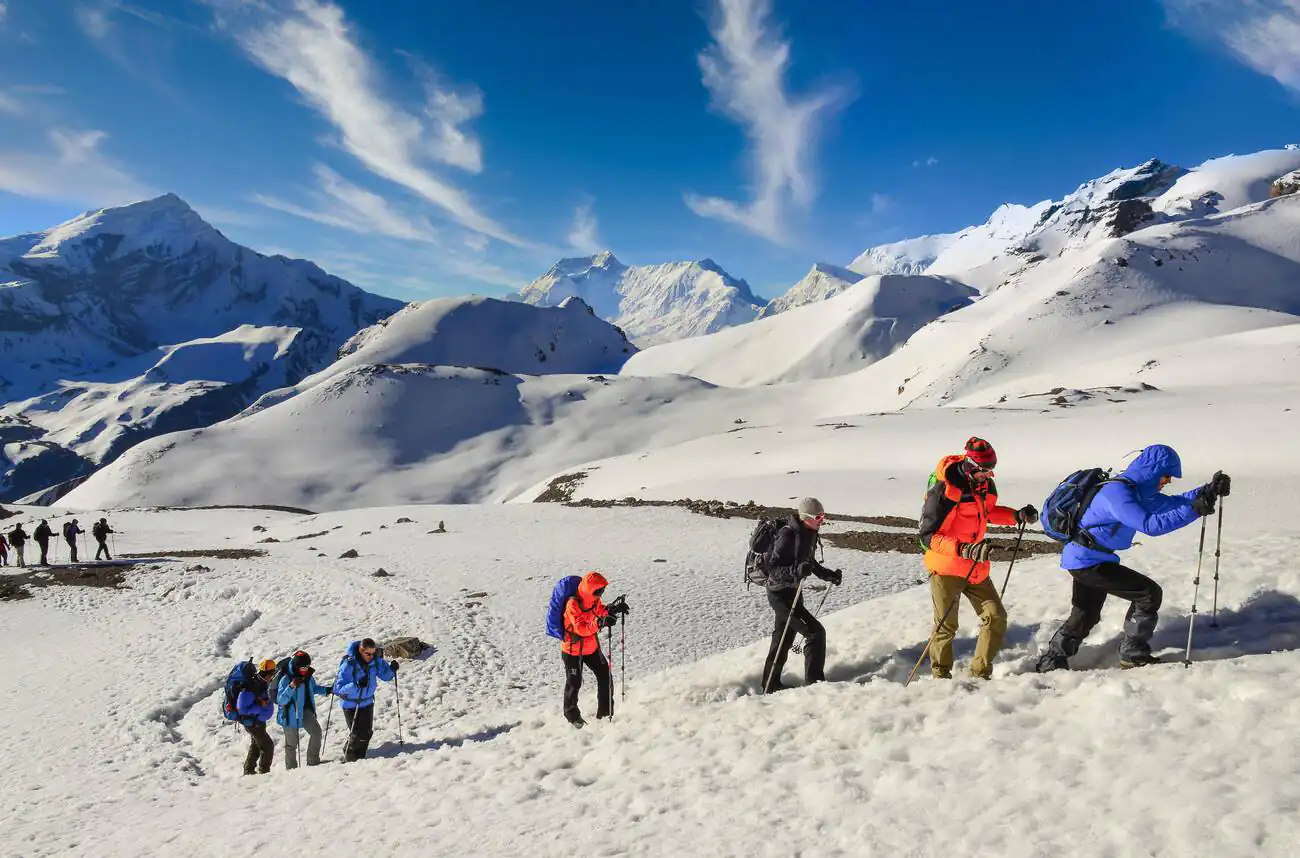 Ascending Thorung La Pass