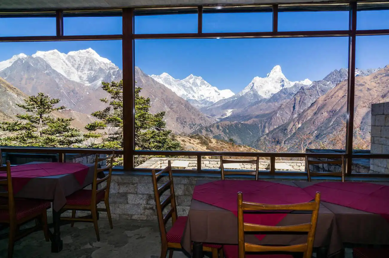 Amadablam view from Hotel Everest View