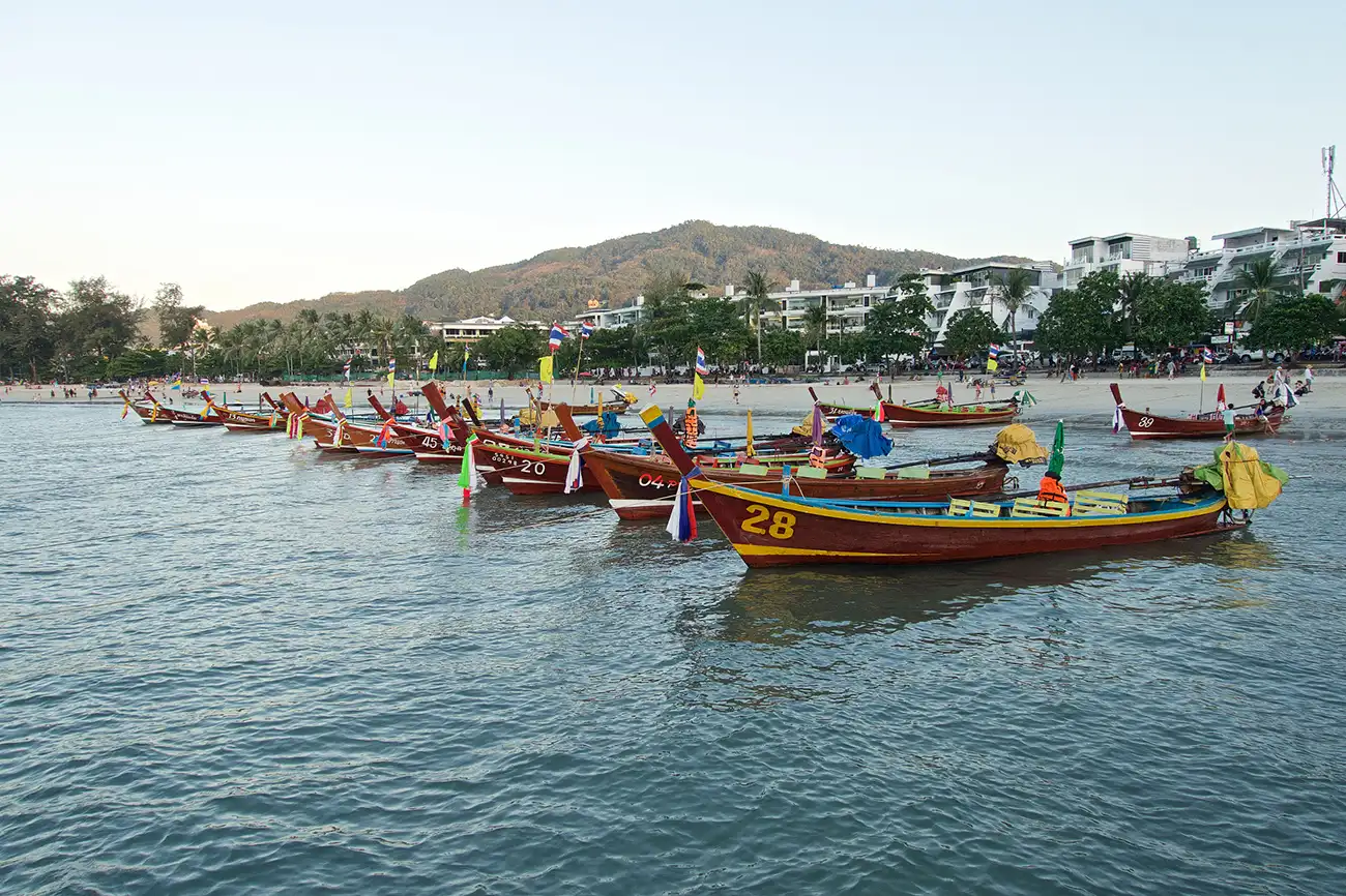 Boats in Patong Bay