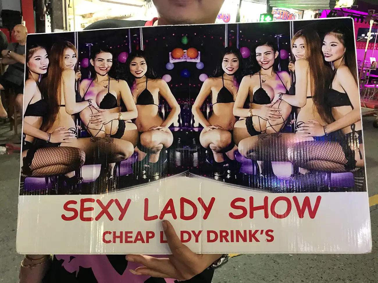 Sexy Lady Show placards