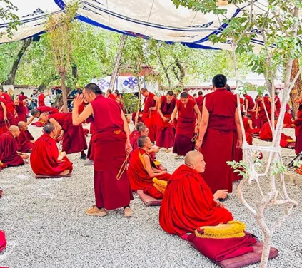 Monks Debating at Sera Monastery – Kathmandu to Lhasa Tour