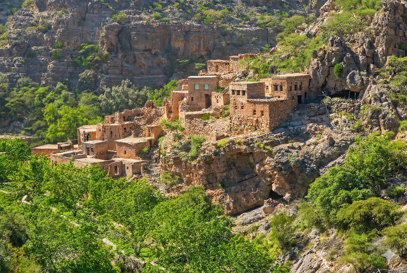 Wadi Habib Ghost Town in Oman Mountains
