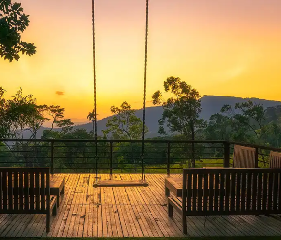 Sunrise Over the Hanthana Hills in Kandy