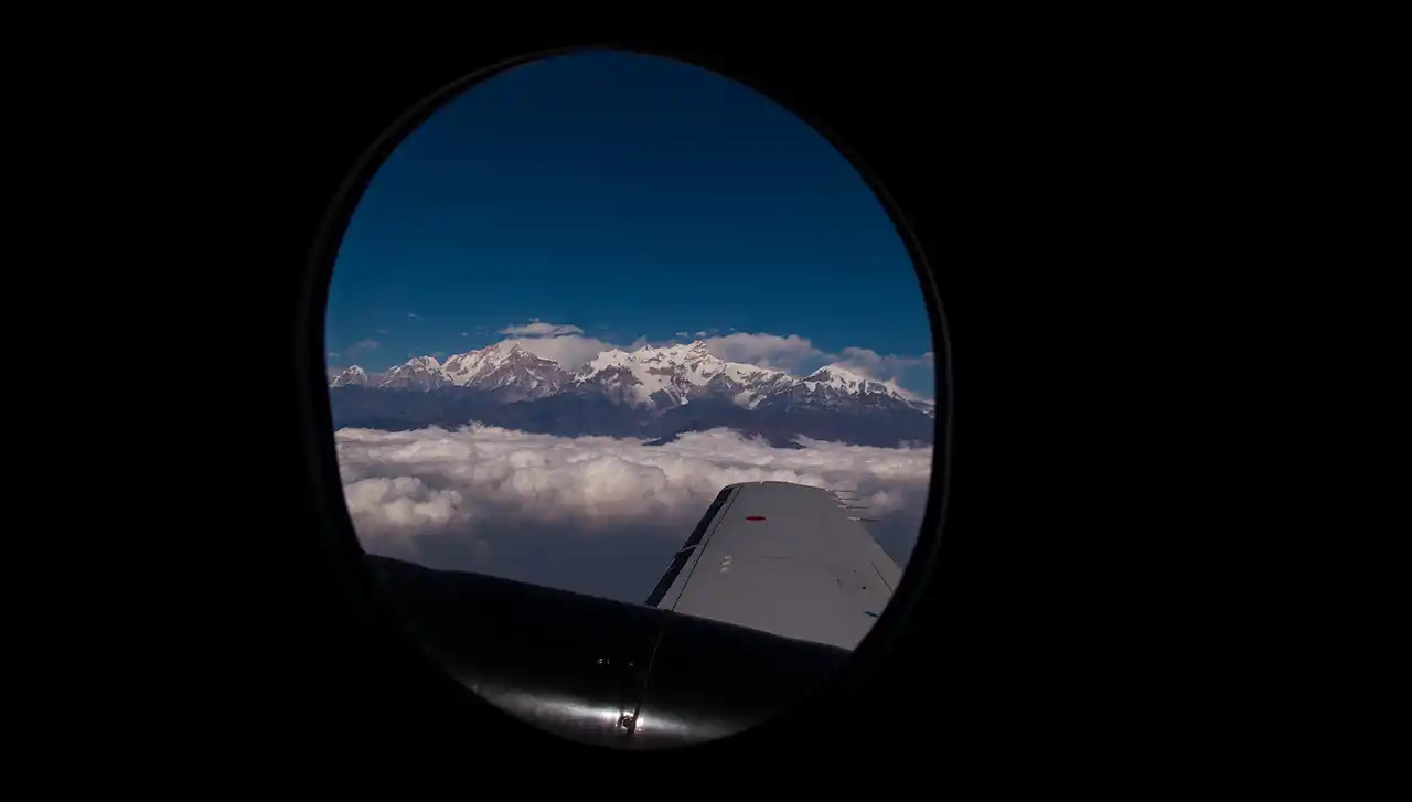Mountain view from the plane