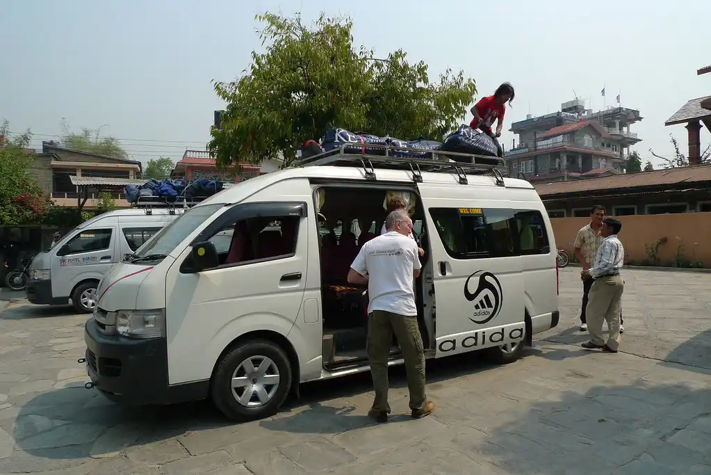 Pokhara by local van