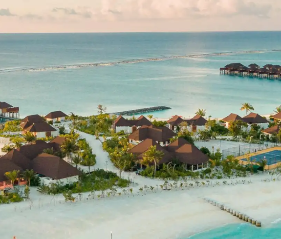 Maldives' beautiful beach in the morning